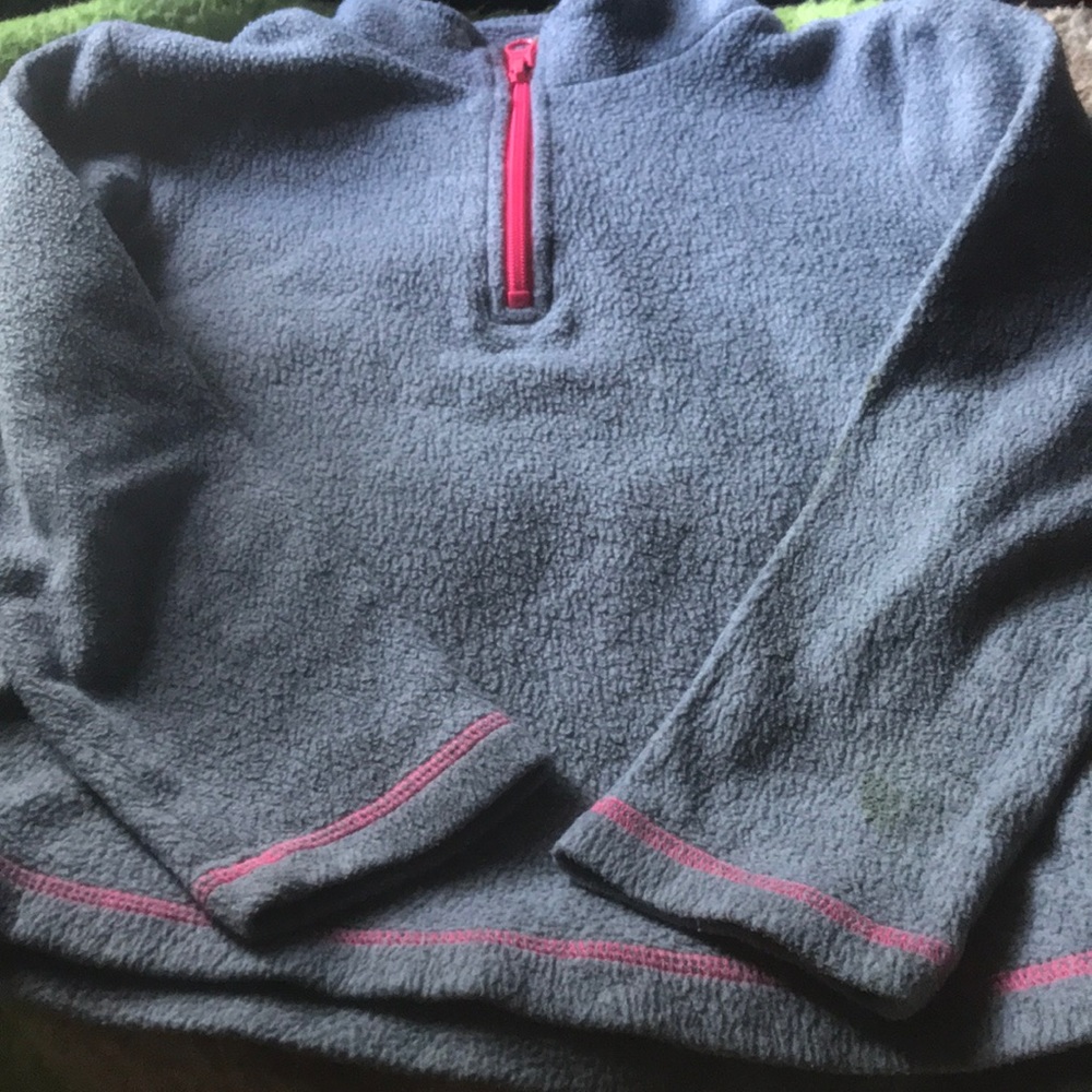 Nice comfy gray and pink sweater